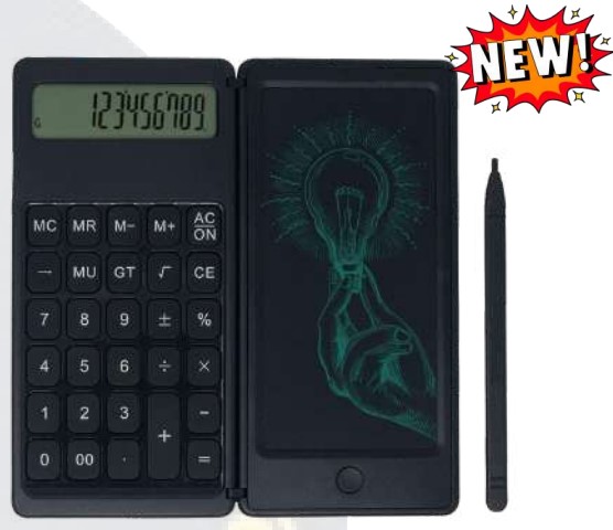 Folding Calc Pad for Office Desk, Meetings and Daily Work Use, Smart Utility Gift with Calculator and Writing Pad for Executive Gifting and Professional Convenience